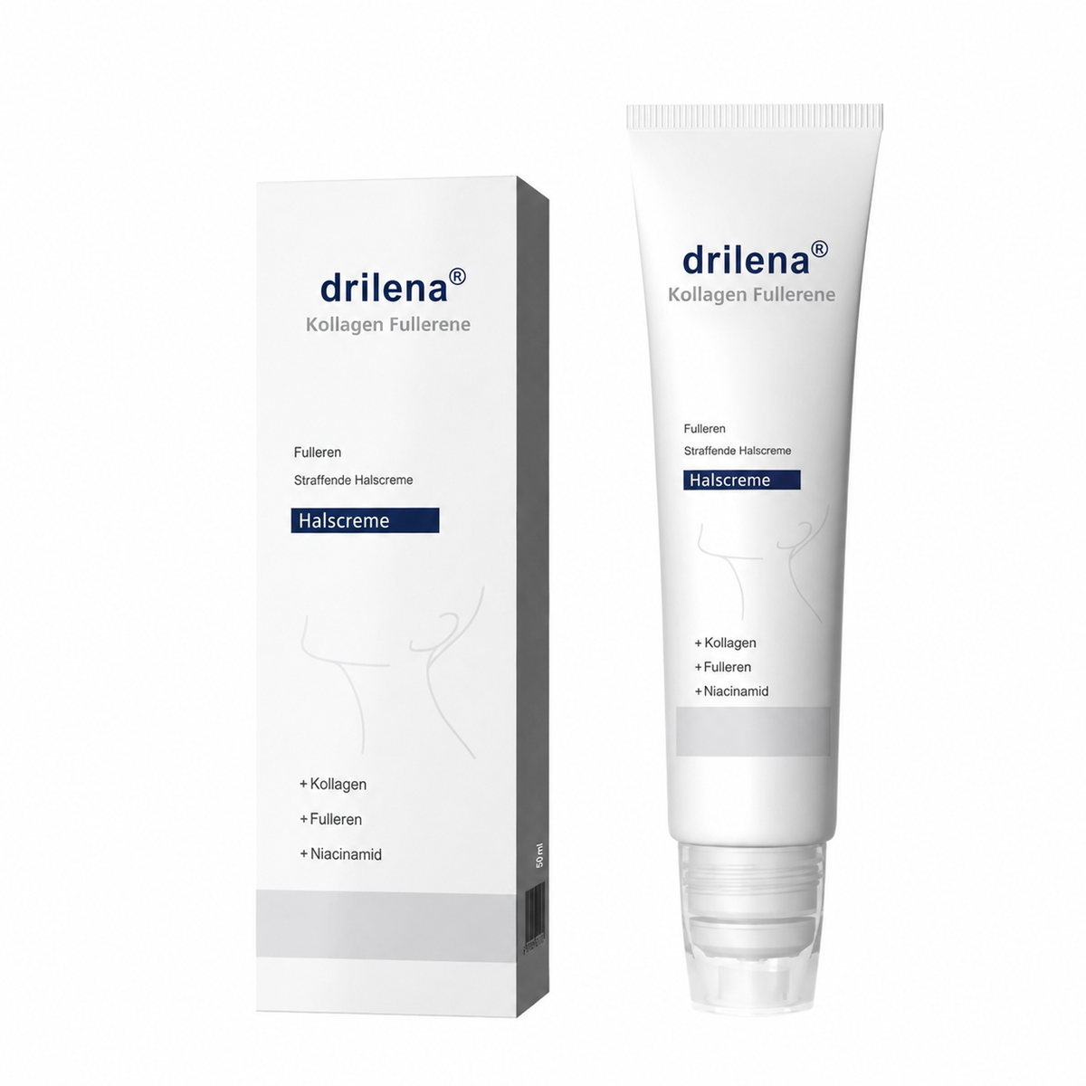👩 drilena® Straffende Hals- & Dekolleté-Roll-On-Creme