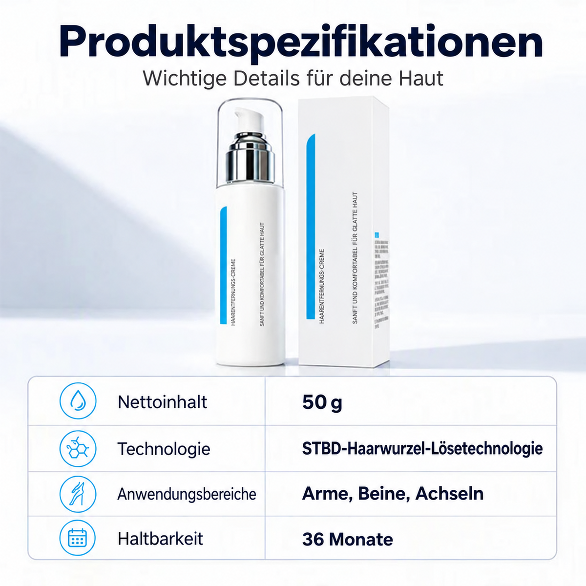 🎉 50 % Rabatt! 🪄Eiskühlende Haarentfernungscreme für empfindliche Haut