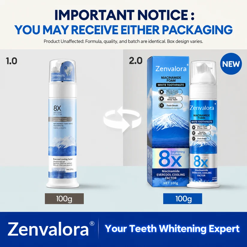 8X Niacinamide Foaming Whitening Toothpaste