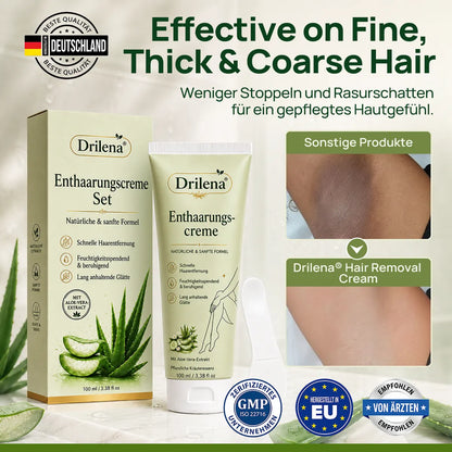 drilena® Natural Gentle Hair Removal Cream | For Women & Men, Sensitive Skin