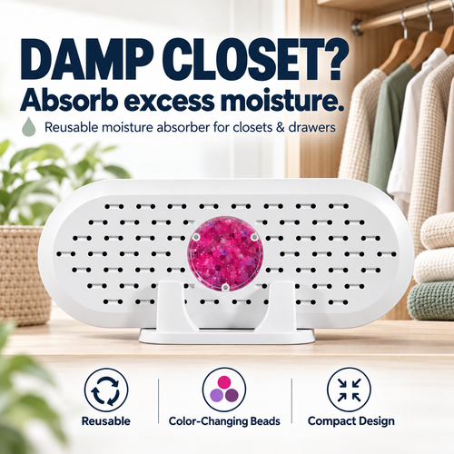 🆙⏳🔥 LIMITED-TIME 50% OFF! 🛒 Mini Reusable Dehumidifier for Wardrobes & Small Spaces