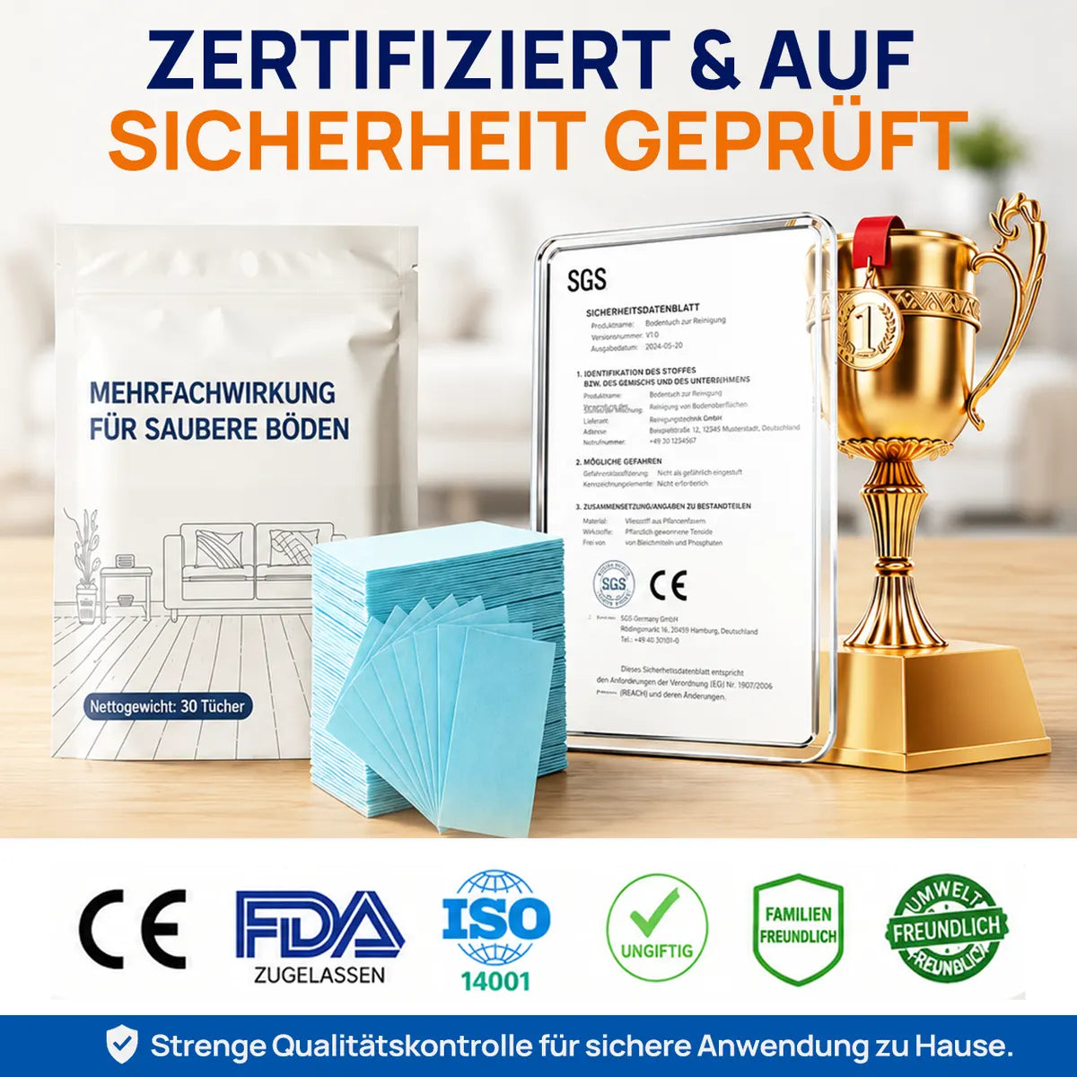 🌸drilena® Wasserlösliche Bodenreinigungstücher — Konzentrierte Formel für sofortigen Glanz (Copy)