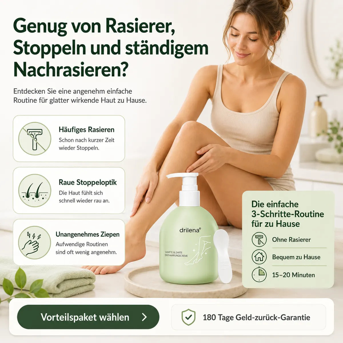 🔥drilena® Sanfte, nicht reizende Enthaarungscreme (Copy)