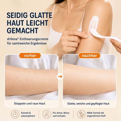drilena® AROMATISCHE FORMEL Aromatische Enthaarungscreme-Für glatte Haut ohne täglichen Rasur-Stress