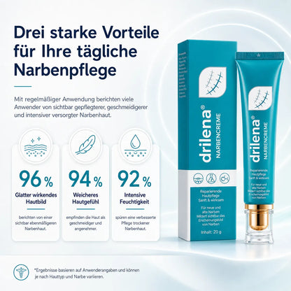 🛒drilena® Reparierende Anti-Narben-Creme — Dehnungsstreifen, Narben & Aknemale