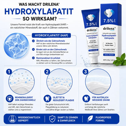 🫧🪄Bestseller – Hydroxylapatit-Zahnpasta 7,5 % zur Zahnschmelz-Reparatur & Zahnaufhellung – Frischer Geschmack, fluoridfrei (Copy)