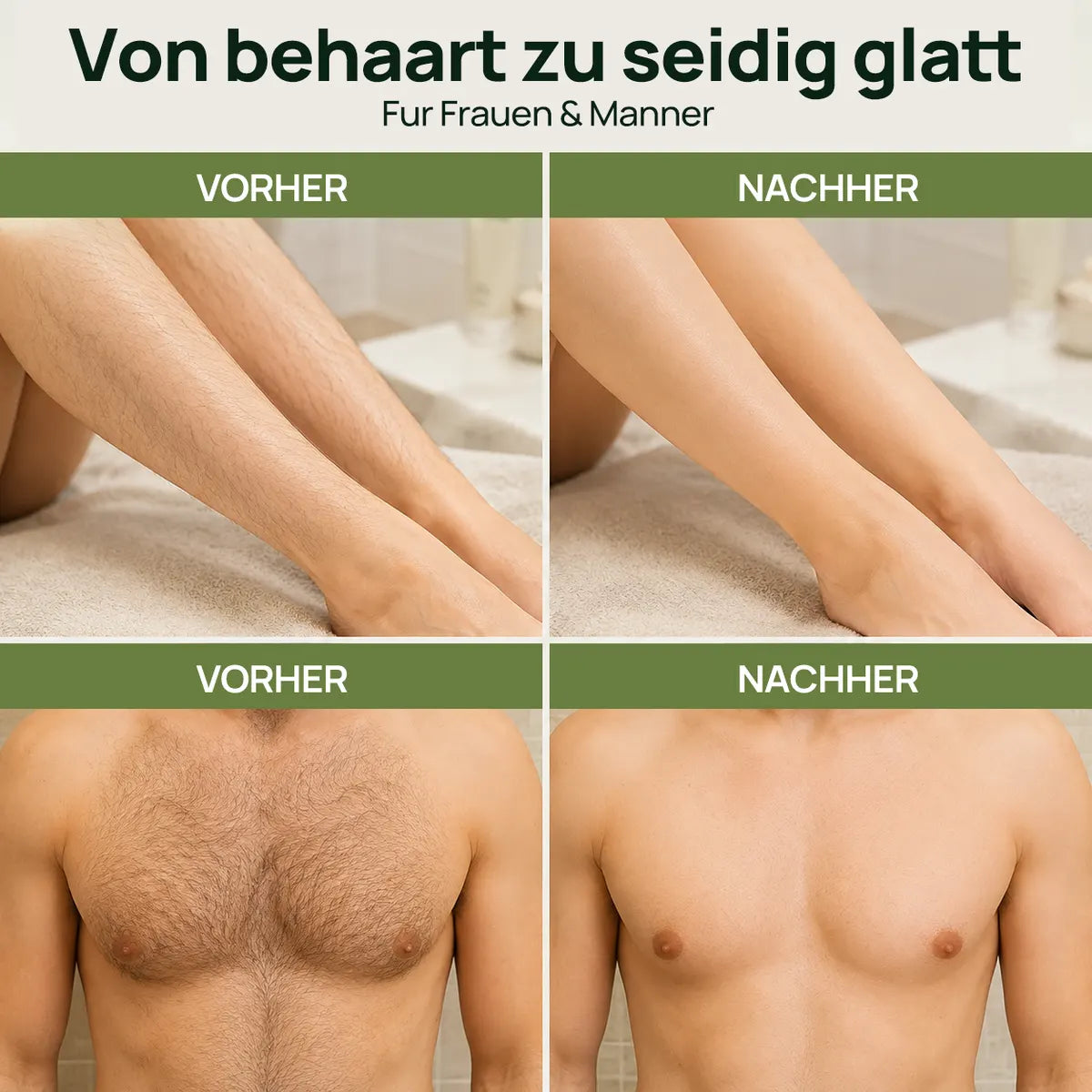 drilena® Natural Gentle Hair Removal Cream | For Women & Men, Sensitive Skin