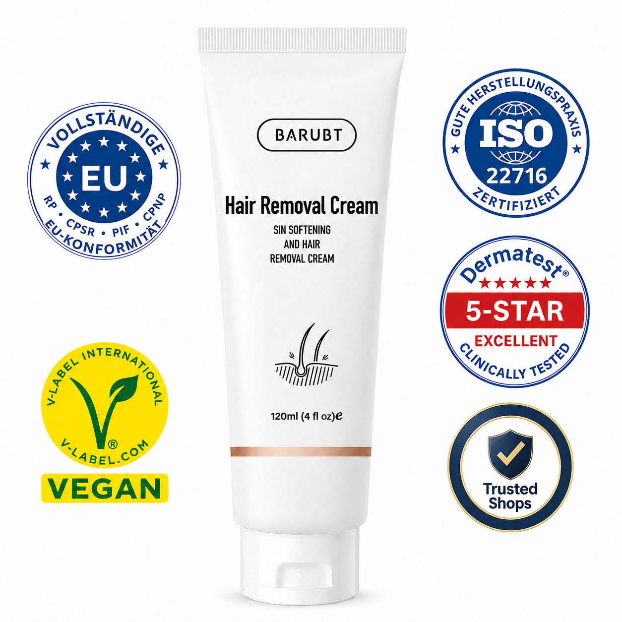 drilena® AROMATISCHE FORMEL Aromatische Enthaarungscreme-Für glatte Haut ohne täglichen Rasur-Stress