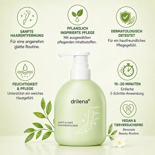 🧼drilena® Sanfte, nicht reizende Enthaarungscreme