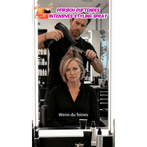 🪄✨ Volumenspray mit Pfirsichduft – Langanhaltender Halt und mehr Haarfülle. Leichtes Stylingspray für feines, glattes und plattes Haar.