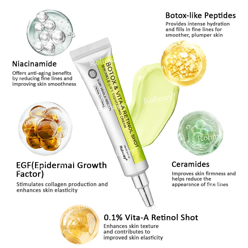 💧Made and shipped from the IE🧑‍⚕️💫Rolimey® Botox & Vita-A Retinol Shot Wrinkle-Lift Tightening cream - Last Day Promotion 70% OFF