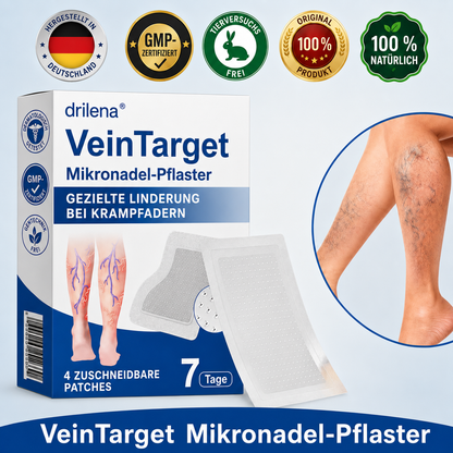 🧙 drilena® VeinTarget – Mikronadelpflaster ⚡ Sofortige Linderung, langanhaltende Ergebnisse