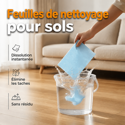 🔥🔥Feuilles de Nettoyage de Sol Hydrosolubles Corakio® — Formule Concentrée pour un Éclat Instantané
