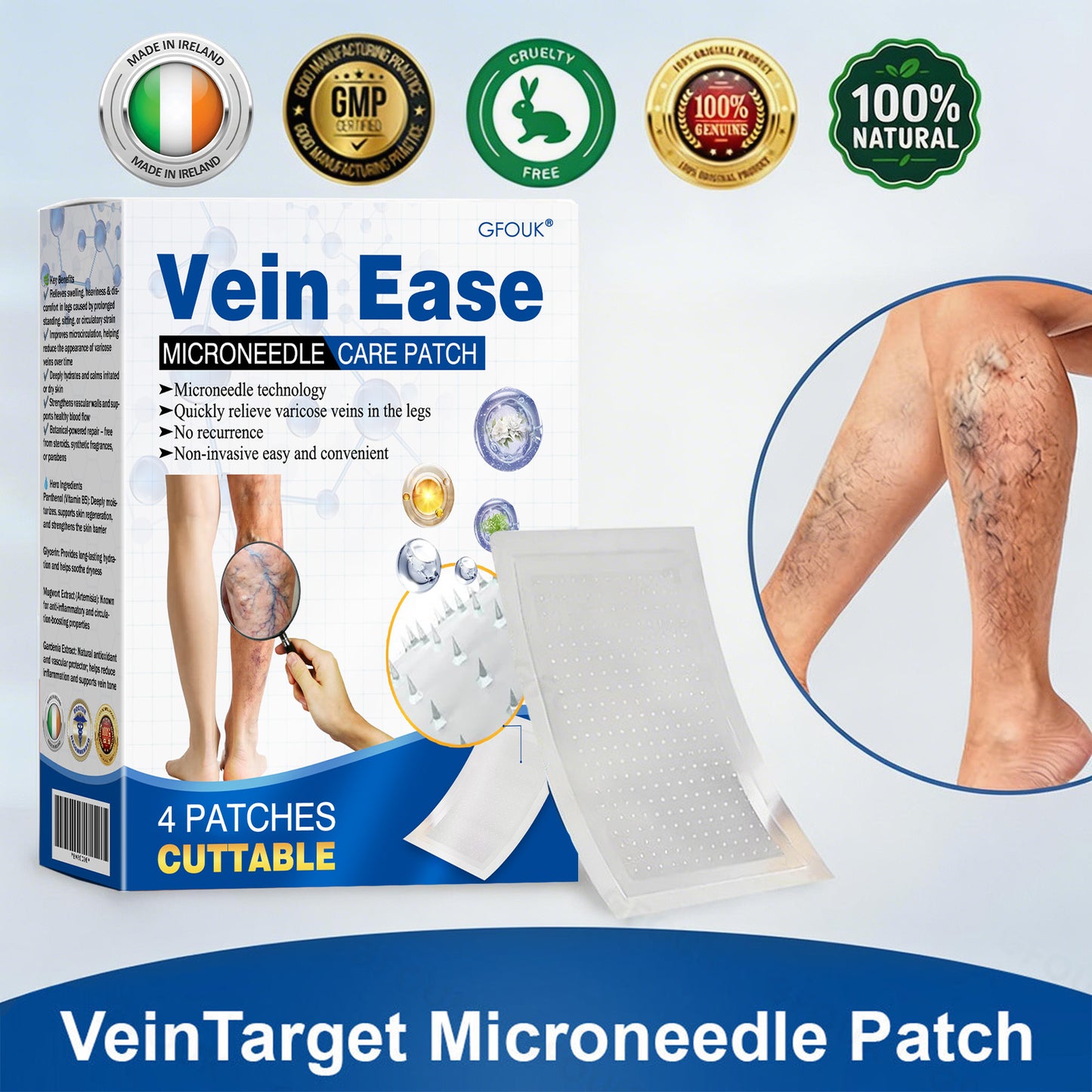 🇮🇪👨‍⚕️❄️GFOUK® VeinEase Microneedle Care Patch⚡Instant Relief, Long-Term Results