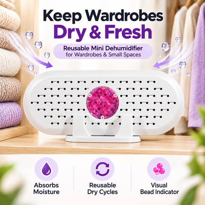 🆙⏳🔥 LIMITED-TIME 50% OFF! 🛒 Mini Reusable Dehumidifier for Wardrobes & Small Spaces