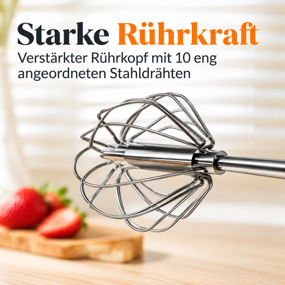 🛒 Edelstahl-Druck-Schneebesen – Lebensmittelecht, rostbeständig und ideal für die Küche
