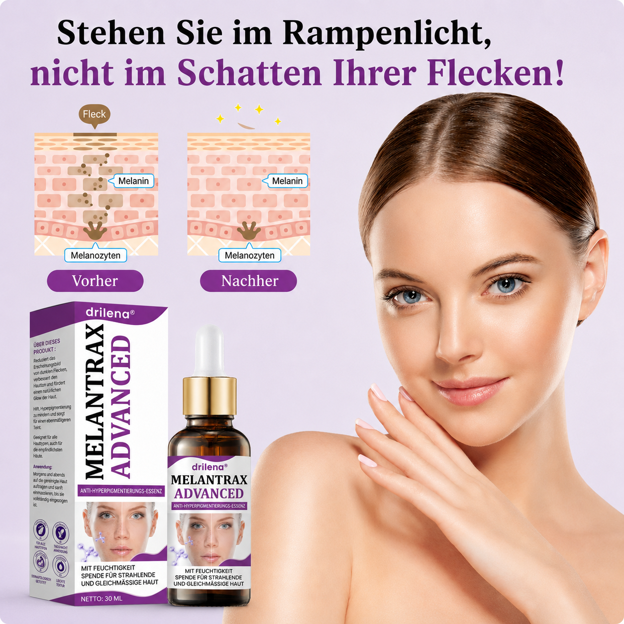 🌸 drilena® MelantraX – Fortschrittliche Anti-Hyperpigmentierungs-Essenz