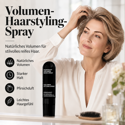 🪄✨ Volumenspray mit Pfirsichduft – Langanhaltender Halt und mehr Haarfülle. Leichtes Stylingspray für feines, glattes und plattes Haar.