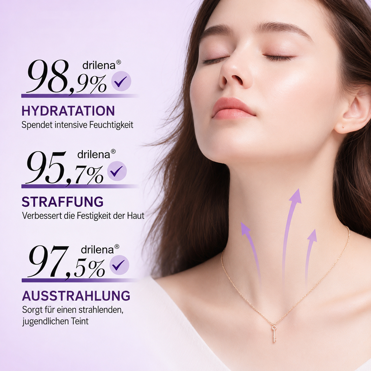 👩 drilena® Straffende Hals- & Dekolleté-Roll-On-Creme