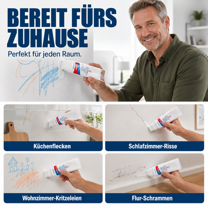 🔥 Wand-Ausbesserungsfarbe mit integriertem Roller