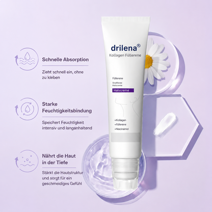 👩 drilena® Straffende Hals- & Dekolleté-Roll-On-Creme