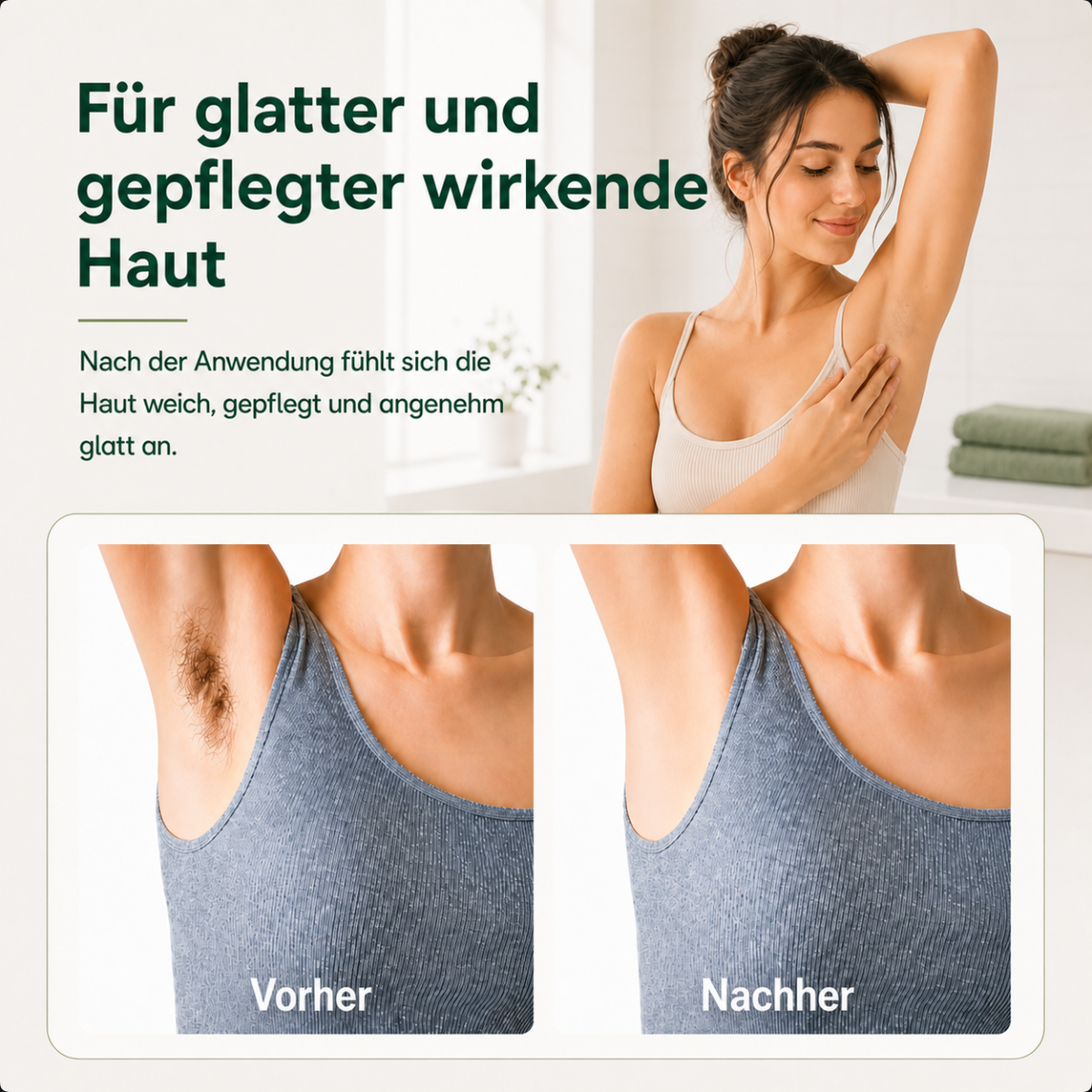 🫧 drilena® Sanfte, nicht reizende Enthaarungscreme