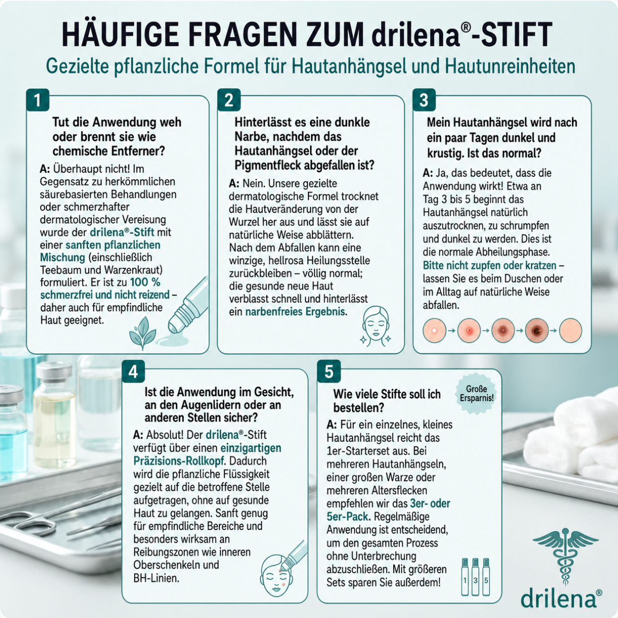 🛒drilena®7-Tage Hautanhängsel- & Fleckenentferner – schmerzfrei & narbenfrei Fortschrittlicher Roll-on-Stift zur Entfernung von Hautunreinheiten