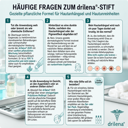 🛒drilena®7-Tage Hautanhängsel- & Fleckenentferner – schmerzfrei & narbenfrei Fortschrittlicher Roll-on-Stift zur Entfernung von Hautunreinheiten