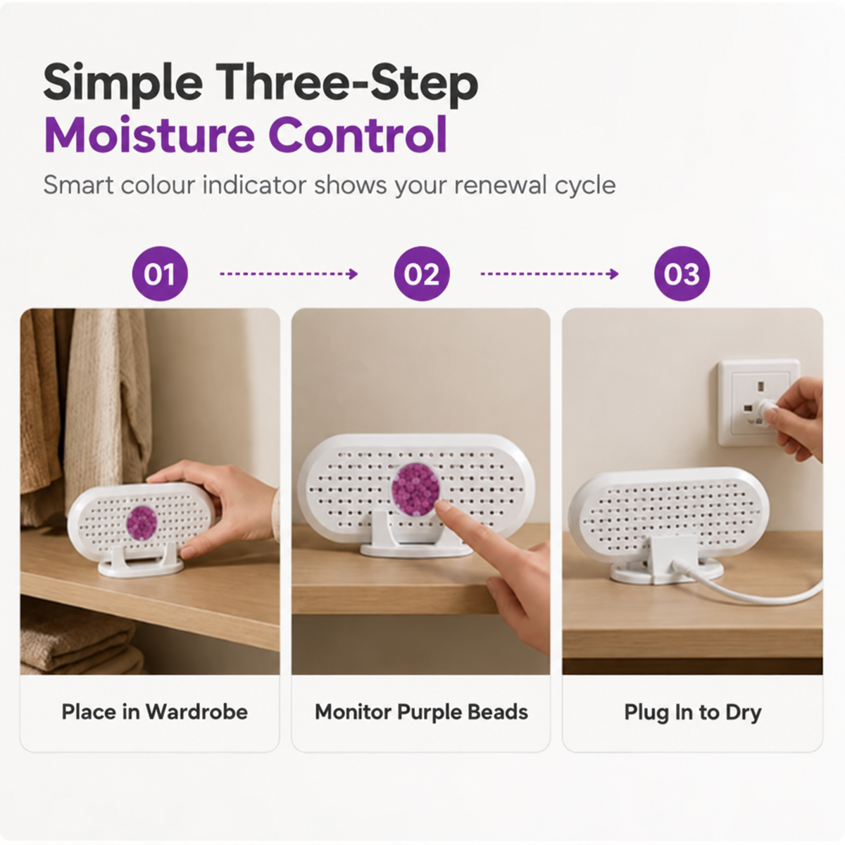 🆙⏳🔥 LIMITED-TIME 50% OFF! 🛒 Mini Reusable Dehumidifier for Wardrobes & Small Spaces