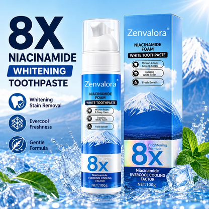 8X Niacinamide Foaming Whitening Toothpaste