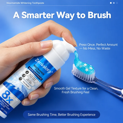 8X Niacinamide Foaming Whitening Toothpaste