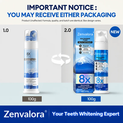 8X Niacinamide Foaming Whitening Toothpaste