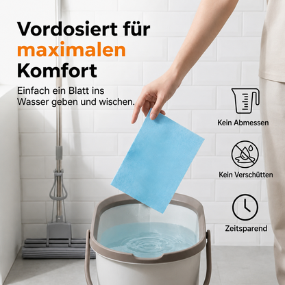 🔥drilena® Wasserlösliche Bodenreinigungstücher — Konzentrierte Formel für sofortigen Glanz