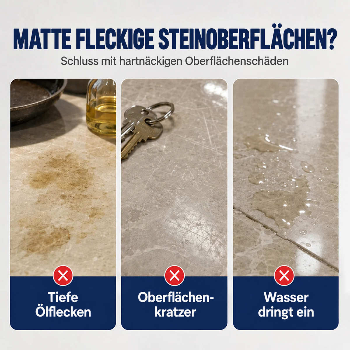 ✨ Marmor-Reinigungs- & Poliermittel – Reinigt sanft, verleiht neuen Glanz und schützt versiegelte Steinoberflächen ✨