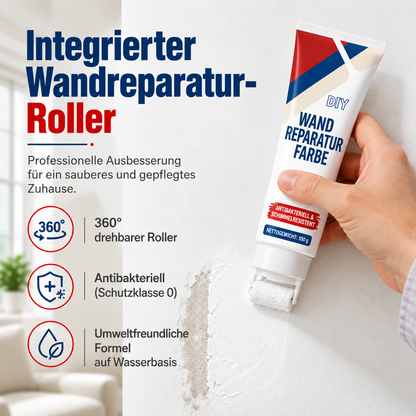 🔥 Wand-Ausbesserungsfarbe mit integriertem Roller