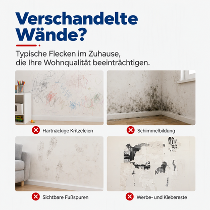 🔥 Wand-Ausbesserungsfarbe mit integriertem Roller