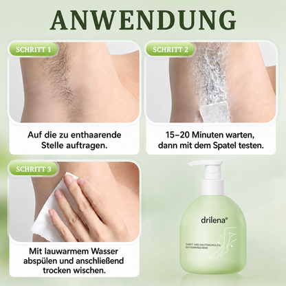 🫧 drilena® Sanfte, nicht reizende Enthaarungscreme