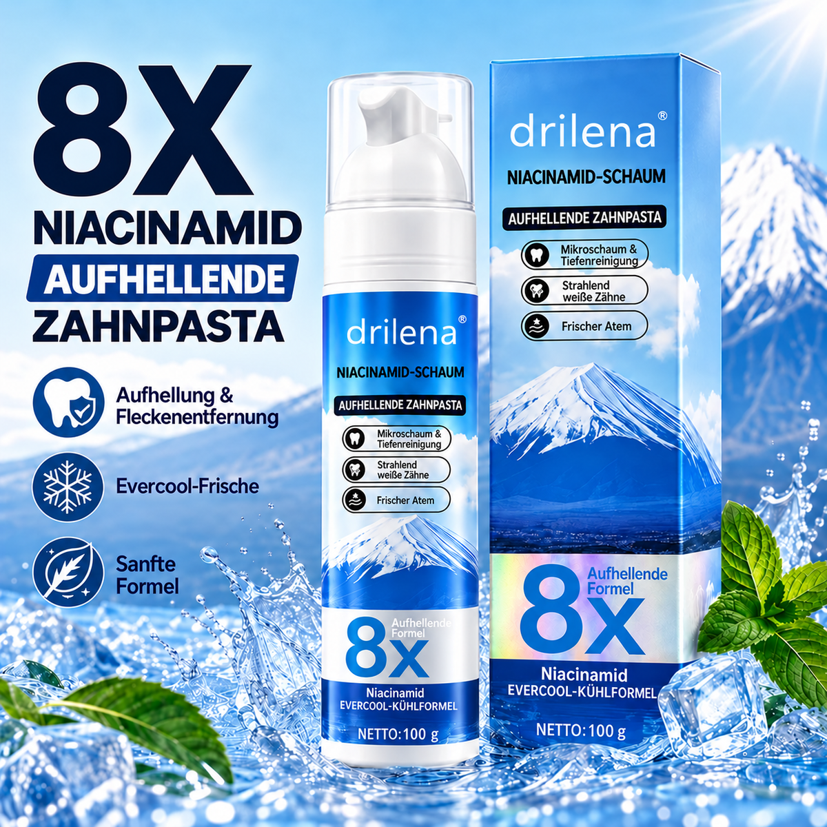 🪄8X Niacinamide Foaming Whitening Toothpaste