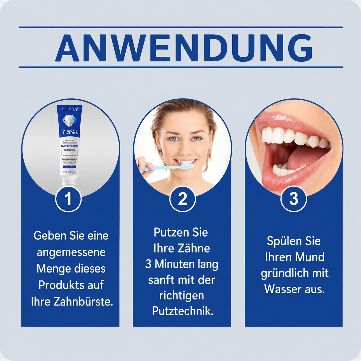 🔥 Bestseller – Hydroxylapatit-Zahnpasta 7,5 % zur Zahnschmelz-Reparatur & Zahnaufhellung – Frischer Geschmack, fluoridfrei