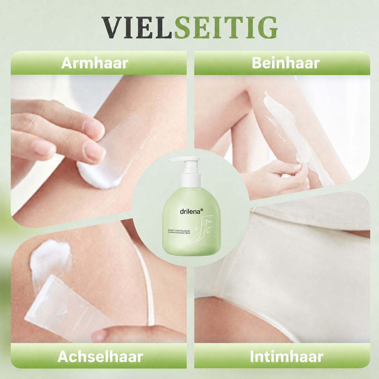 🫧 drilena® Sanfte, nicht reizende Enthaarungscreme